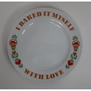 1982 Avon I Baked It Myself With Love Plate Vintage 9"